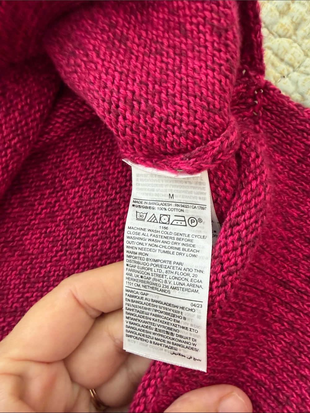 GAP Women's Raspberry Button Cardigan Sweater - Picture 10 of 10